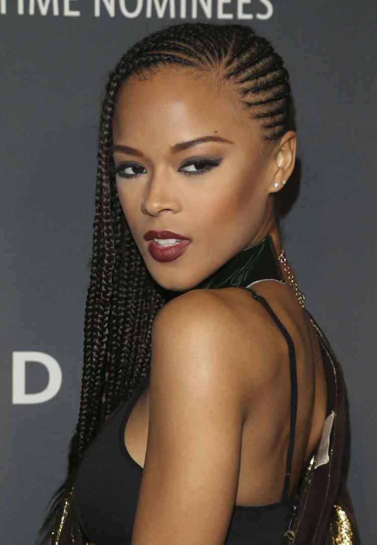 peinado trenzas afro pelo pegado apretado