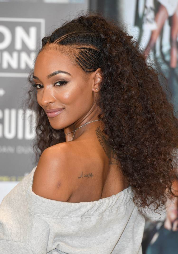 peinado para cabello rizado con trenzas trenzas cabello salvaje pasta afro look ideas puntas para cabello largo