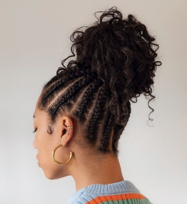 peinado de cabello rizado moños peinado de cabello rizado con gel y banda elástica