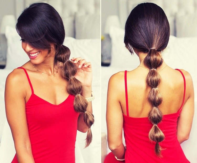 peinado de verano rápido y simple peinado de pelo de burbuja