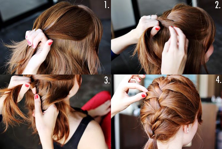 Descubre nuestro tutorial de peinados sencillos para cabello mediano y largo que puedes hacer en casa 3 - 【MioEstilo】 Peinado fácil cabello medio largo Cabello DIY ata la trenza hacia atrás