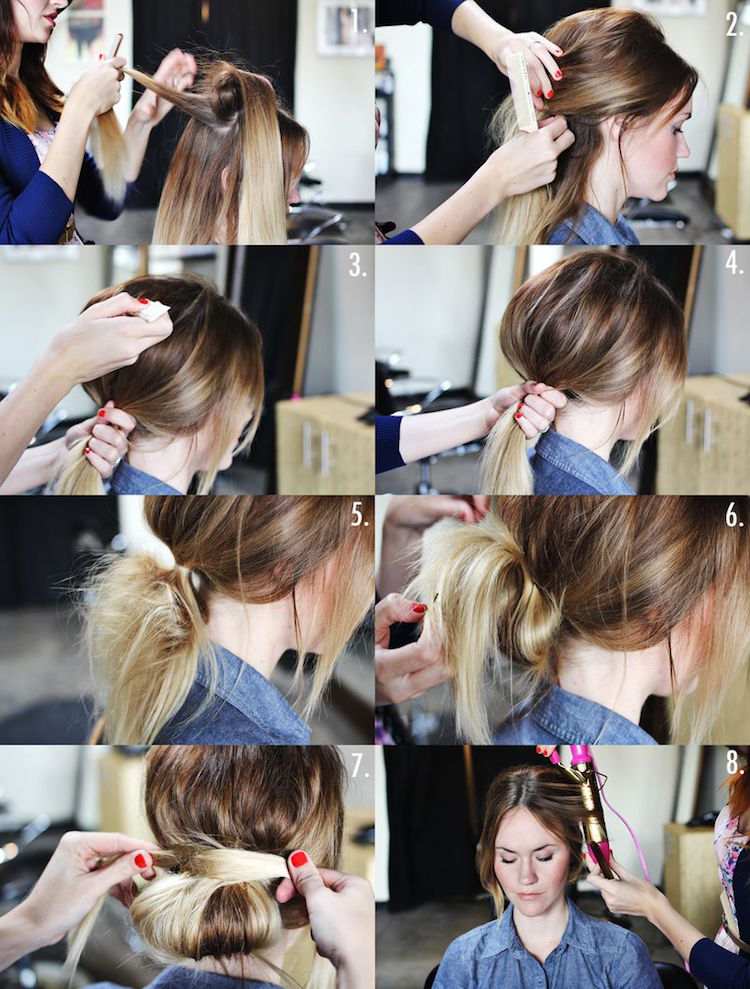 Descubre nuestro tutorial de peinados sencillos para cabello mediano y largo que puedes hacer en casa 5 - 【MioEstilo】 peinado facil cabello medio largo hazlo tu mismo moño bajo paso a paso