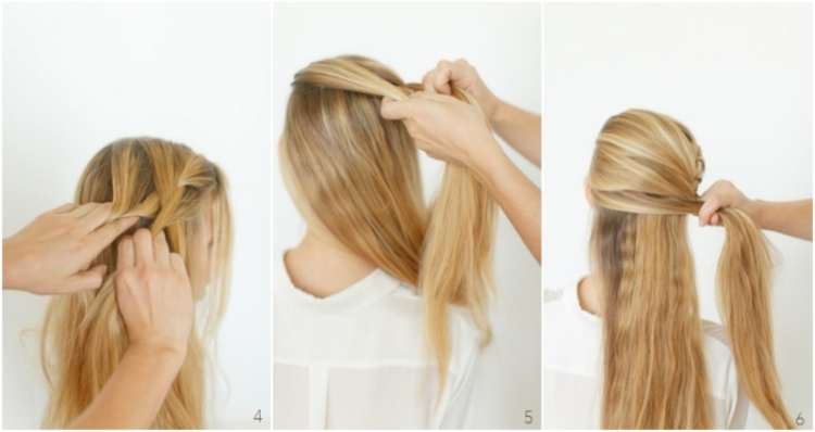 peinado sencillo de hacer-pasos-pelo-largo-trenza-cola-sirena