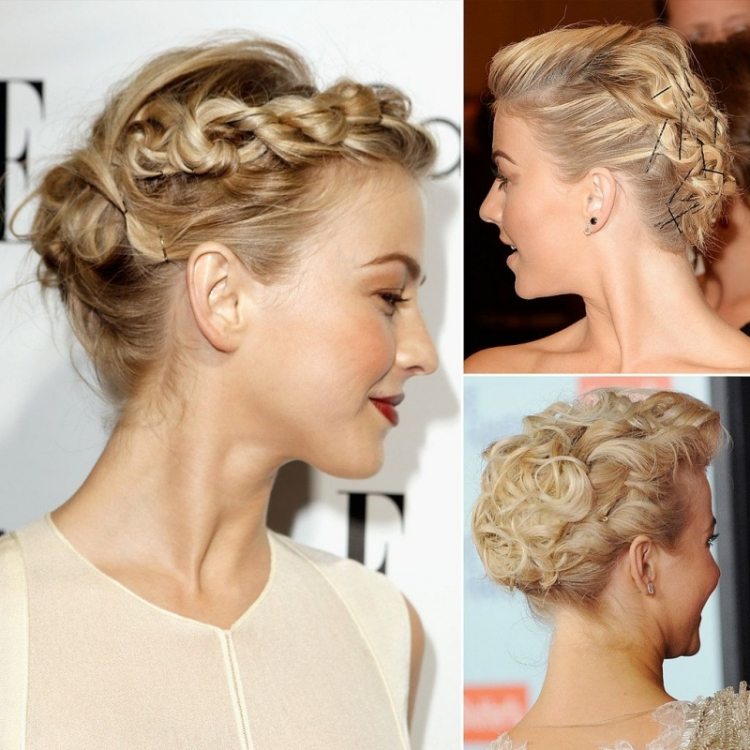 Peinado trenzado sencillo con pinzas para el cabello visibles peinado-de-horquillas-trenzadas-sencillo-de-hacer