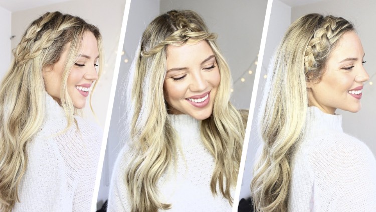 El estilo capilar del evento de Coachella semeja una corona trenzada sobre cabello suelto
