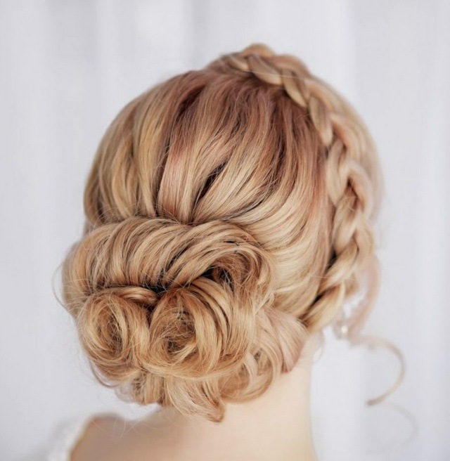 peinado-boda-pelo-largo-moño-trenza4 peinado para boda