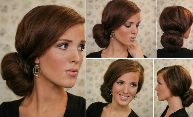 estilo para la Nochevieja chignon-lateral-bajo-elegante-tutorial