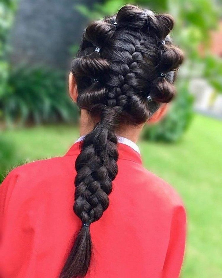 peinado de trenza para chica con cabello
