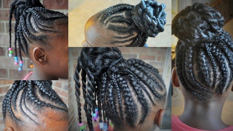 peinado de trenza africana para niña, ideas creativas y trucos