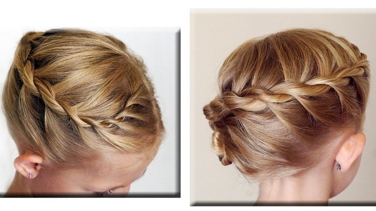 niña peinado trenza diagonal trenza cabello largo y delgado