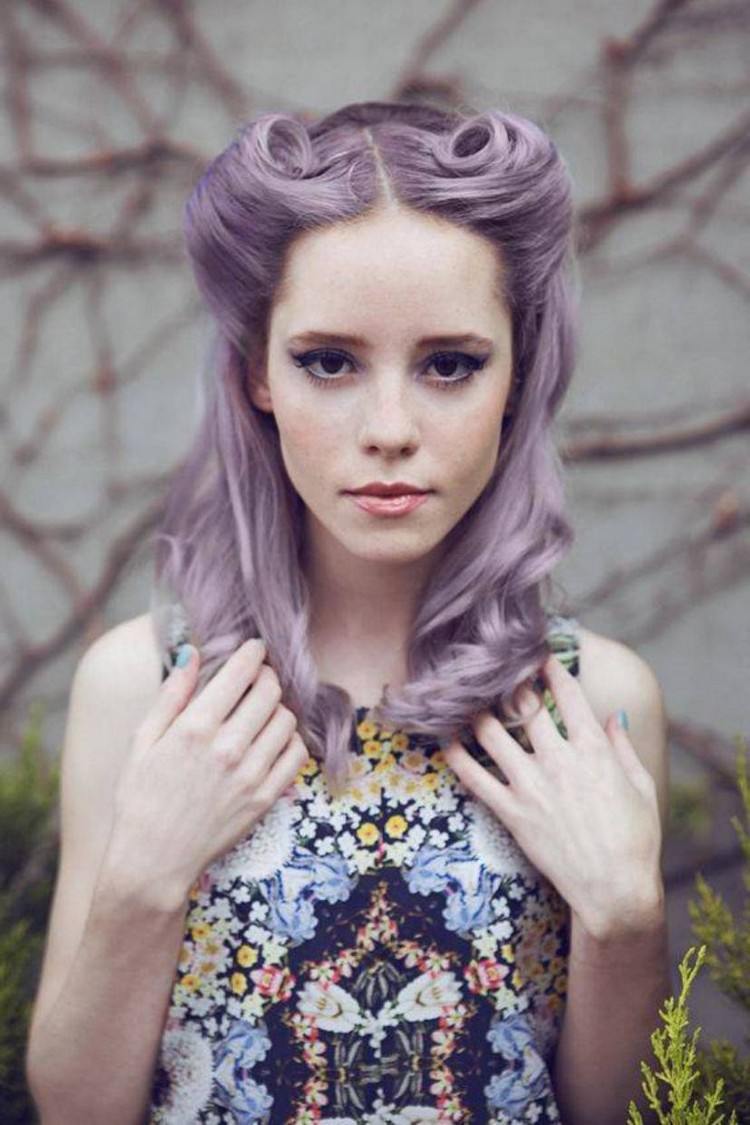 peinado pin up -rolls-victrix-cabello-lila
