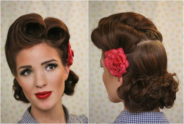 peinado-pin-up-glamour-chic-retro-rockabilly-1940-flor-roja