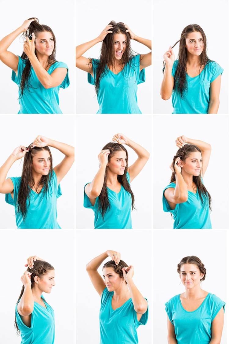 ¡Más de 30 sugerencias prácticas para el cabello que puedes probar en el verano actual! 9 - 【MioEstilo】 peinado de playa tutorial facil como hacer corona trenzada pelo mojado