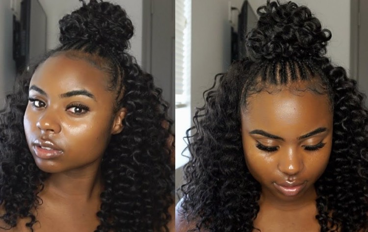 ¡Más de 30 sugerencias prácticas para el cabello que puedes probar en el verano actual! 11 - 【MioEstilo】 peinado de playa afro rizado moño medio con cabello suelto alto