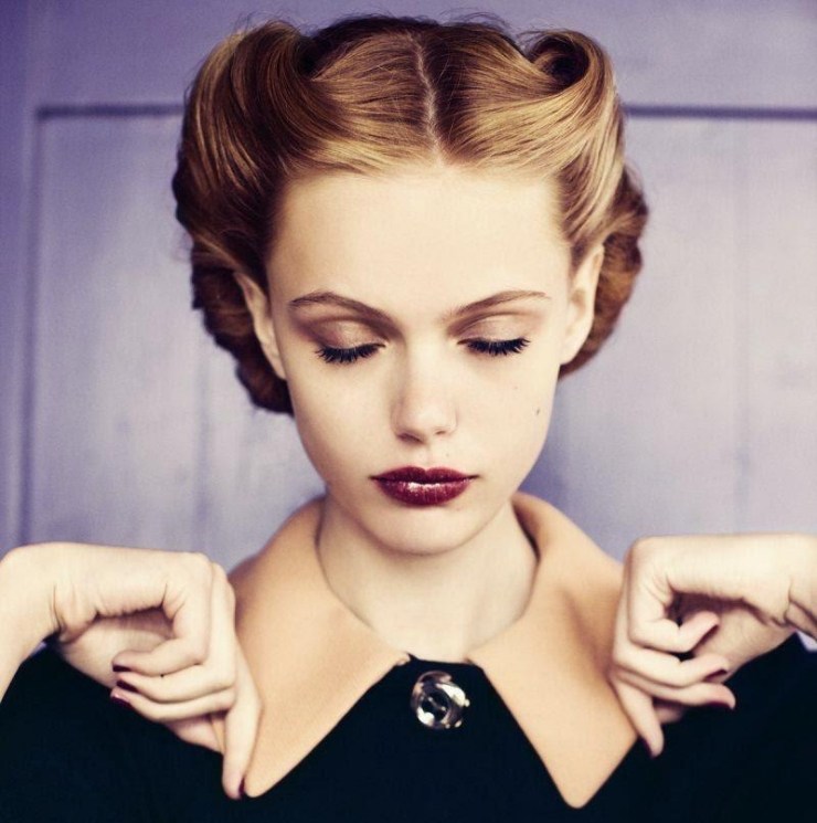 peinado rockabilly con rolls de victoria peinado-rockabilly-rolls-pelo-atado