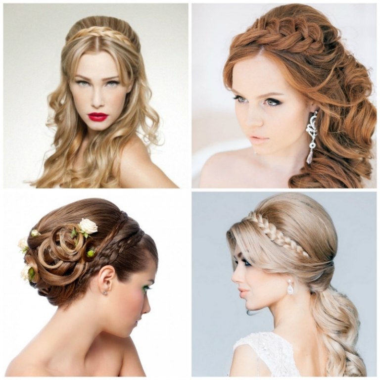 Peinado de noche para cabello largo - cepillos y moños con trenzas peinado-pelo-de-noche-trenzas-largas-cepillo