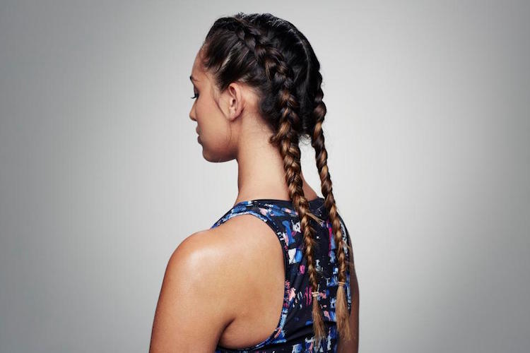 peinado deportivo pelo largo boxer trenzas ropa deportiva