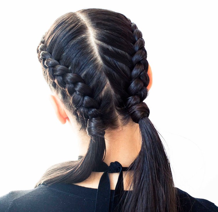 peinado deportivo pelo largo boxer trenzas