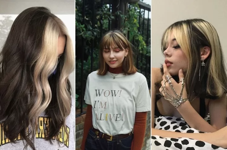 tendencia de cabello a lo skunk