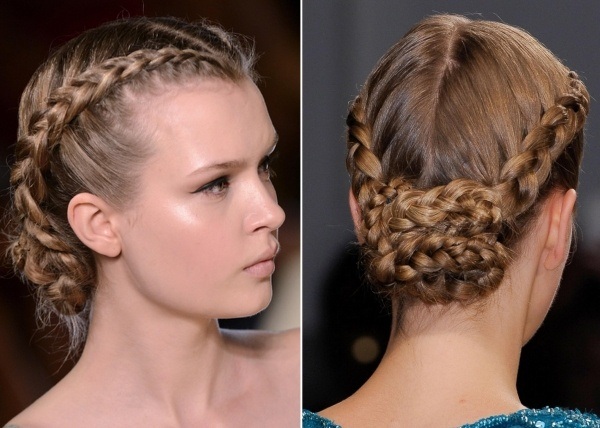 peinado diadema-moño-trenza