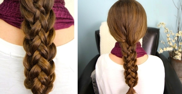 peinado con trenza maxi melena larga