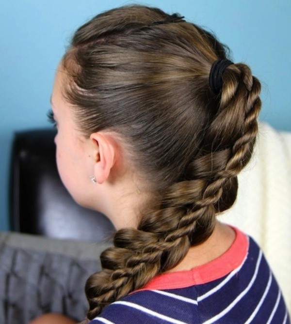 coleta maxi trenza peinado