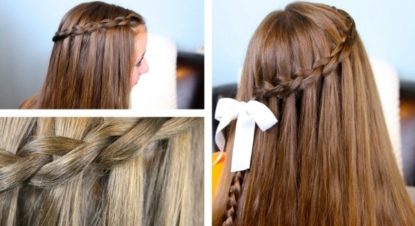 Peinado con trenza en cascada