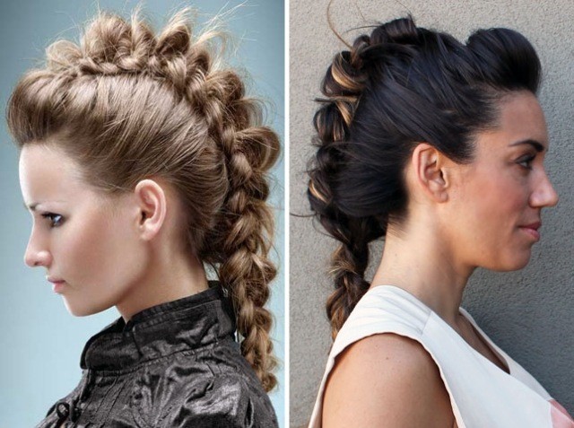 Estilo de peinado trenzado con cresta inspirado en astros: Falso Halcón peinado-trenza-inspirado-astros-trenza-cresta-falso-halcón