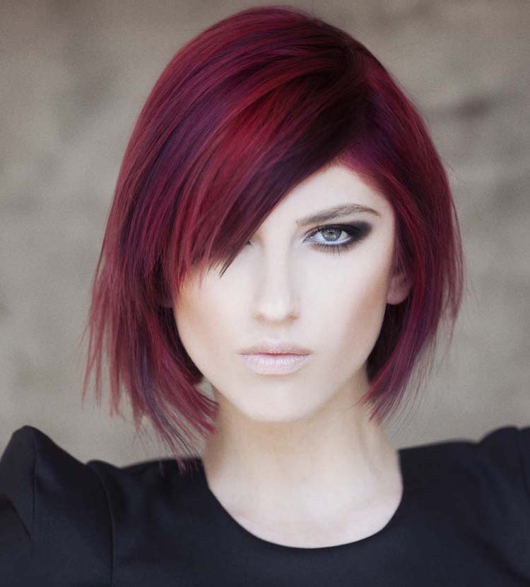 Matiz del cabello rojo: las 10 superiores propuestas, los tonos más elegantes para encender tu cabello 6 - 【MioEstilo】 rojo frambuesa-rosa-mechas-pelo largo