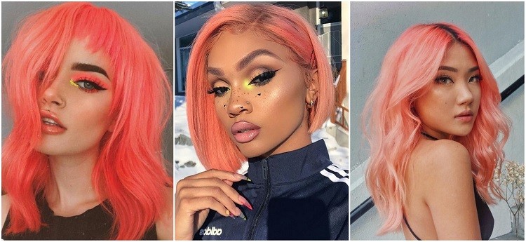 color de cabello coral tendencia verano 2021