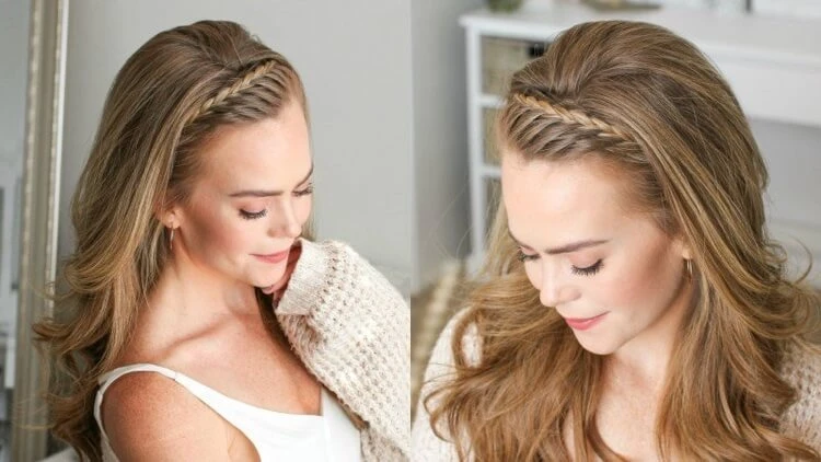 banda para el cabello suelta trenza pegada
