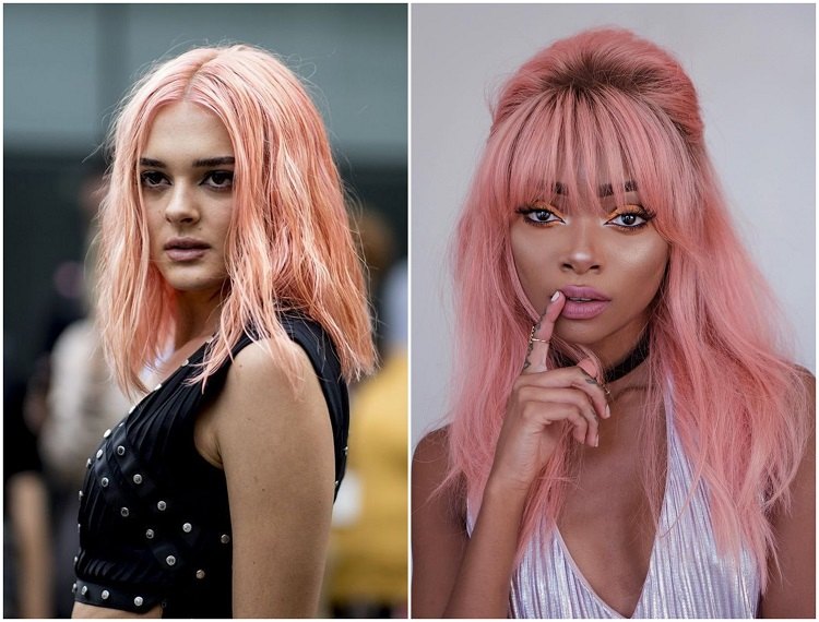 Tonos de cabello de tendencia para la primavera y verano de este año 12 - 【MioEstilo】 tendencia de tinte de cabello primavera 2021 rosa pastel cabello rosa melocotón