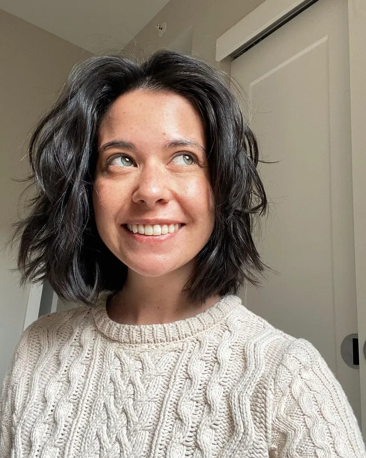 corte cuadrado mujer 40s peinado tendencia 2022 bob relajado