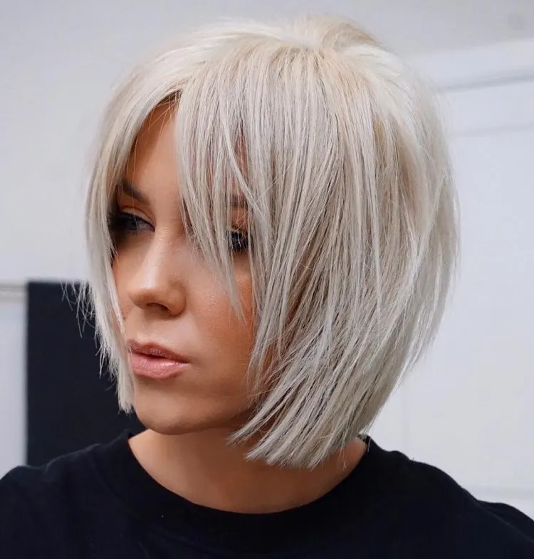 Corte Rectángulo Corto Degradado ¿Será el corte de este año? 9 - 【MioEstilo】 corte cuadrado corto degradado rubio polar