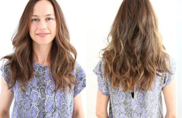 melena extensa y ondulada con destellos rubios y delicados rubio-cabello-corte-cafe-rubio-mechas2