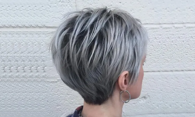 ¿Cuál es el mejor estilo de peinado para cabello gris según tu preferencia? ¡Descubre las modas actuales! 8 - 【MioEstilo】 peinado largo de duendecillo en cabello castaño con puntas grises