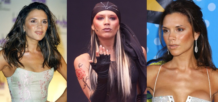 Estilos de cabello de Victoria Beckham: Cambios en su pelo en las últimas dos décadas 4 - 【MioEstilo】 Corte de pelo de Victoria Beckham de 2000 a 2003 - extensiones con o sin mechas rubias