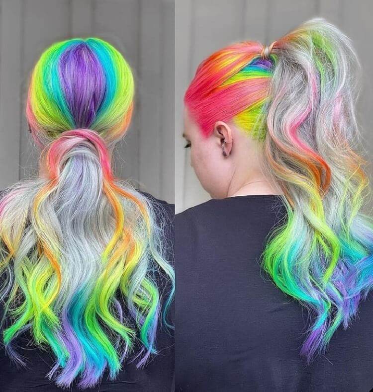 crema de pelo estilo galaxia