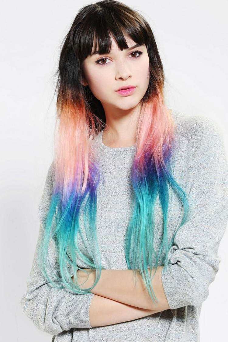 alternativas de cabello con degradado azul rosa y efecto marrón añadidos-capilares-clip-color-rosa-azul-flecos