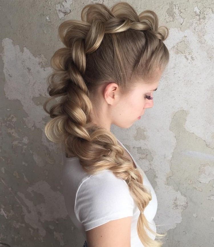 faux hawk trenza holandesa mujer