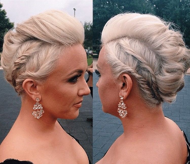 faux hawk mujeres cabello rubio platino
