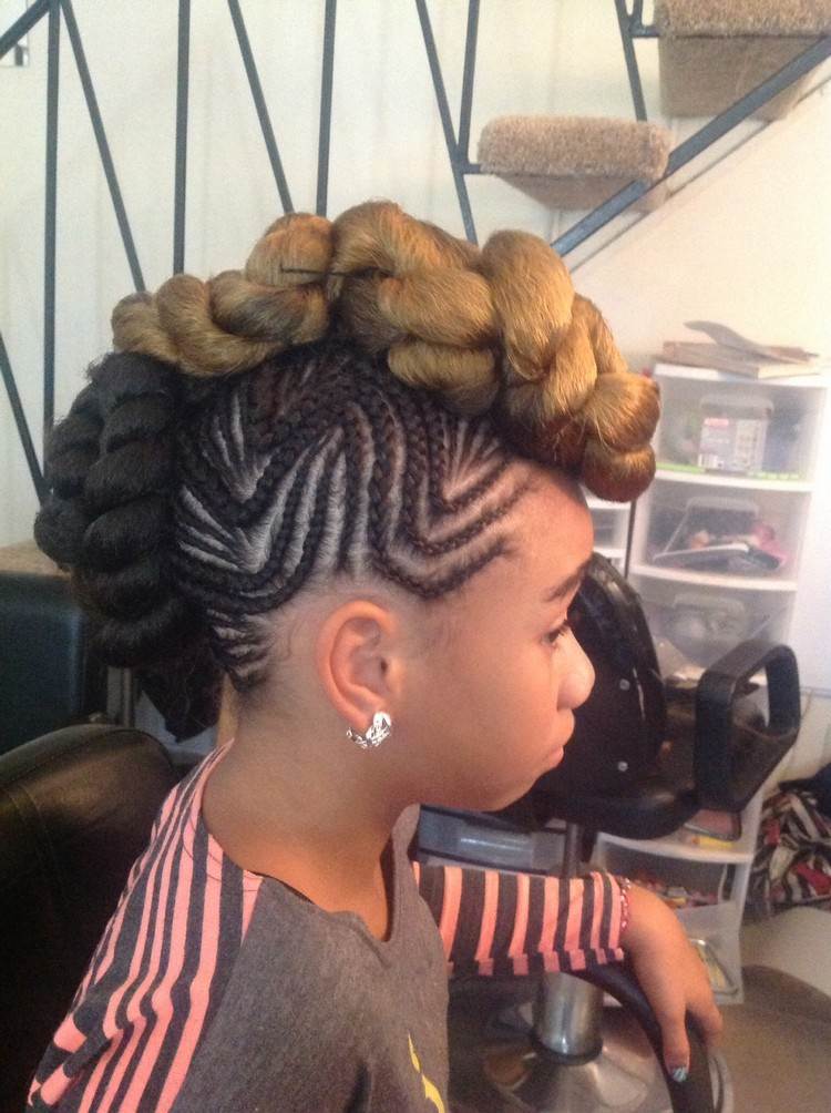 faux hawk mujer trenzas africanas cabello afro