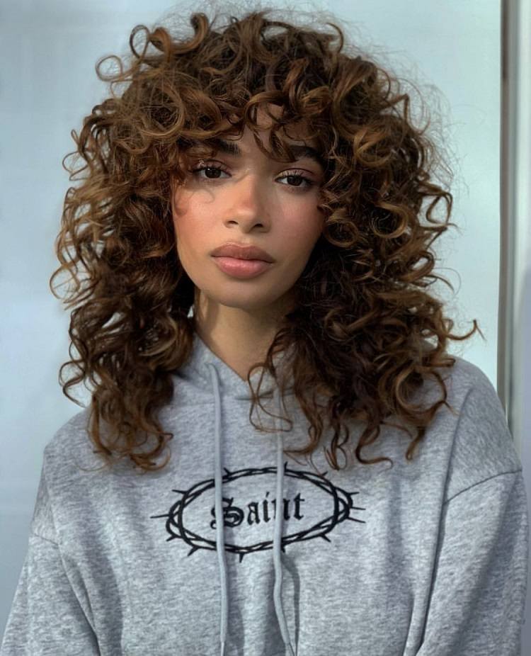 Flequillo de telón para cabello rizado, ondulado o encrespado 2 - 【MioEstilo】 flequillo de cortina de pelo ondulado y rizado
