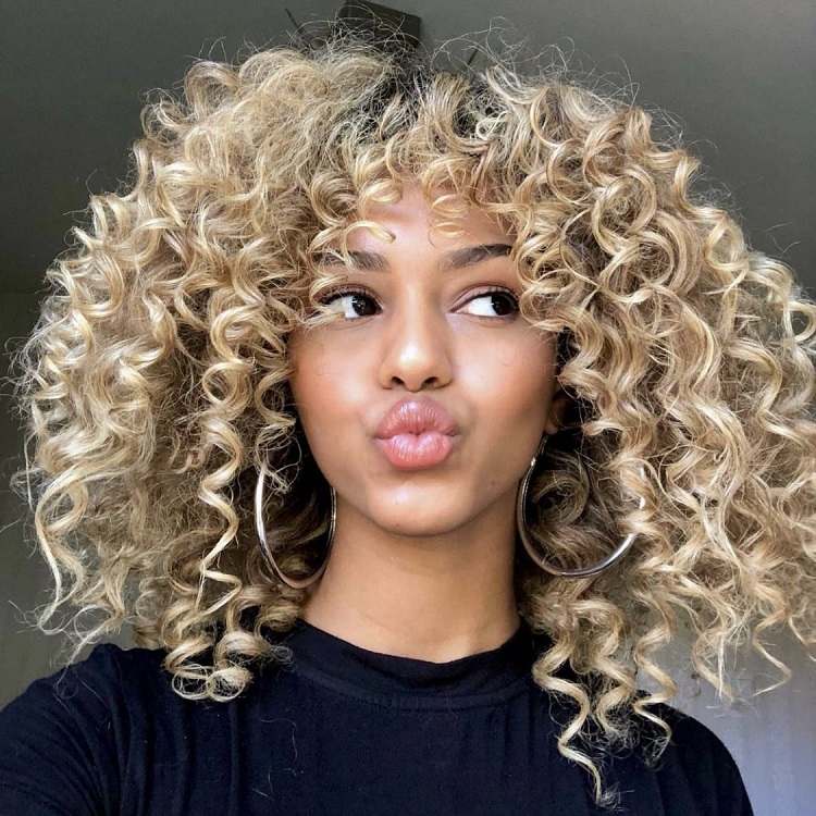 Flequillo de telón para cabello rizado, ondulado o encrespado 5 - 【MioEstilo】 estilo de mantenimiento de flecos de cortina rizada