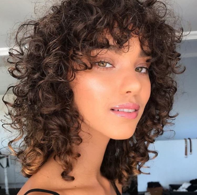 Flequillo de telón para cabello rizado, ondulado o encrespado 7 - 【MioEstilo】 flequillo de cortina de pelo corto y rizado
