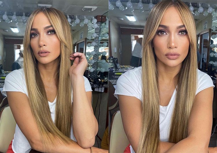 Flequillo de cortina: ideas y maneras de lucirlo 12 - 【MioEstilo】 Extensa Cortina Rubia Con Flecos Y Lisa Jennifer Lopez