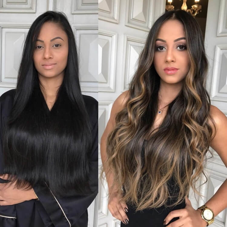 color de cabello contorno de cabello negro