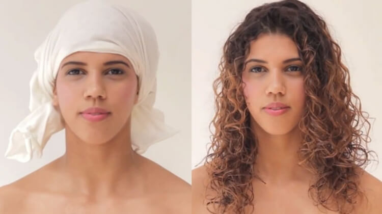 peinado mujer cabello rizado sin calor pérdida de cabello
