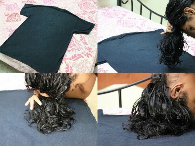 plpping técnica de secado de cabello rizado sin calor