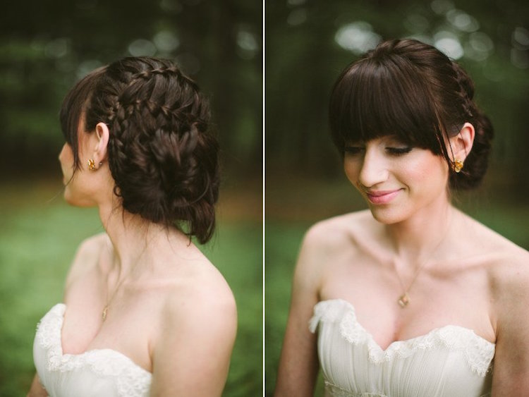 Inspiración de recogido nupcial: el peinado clásico que cumple todas sus promesas 20 - 【MioEstilo】 idea-moño-boda-moño-trenzado-flequillo-voluminoso